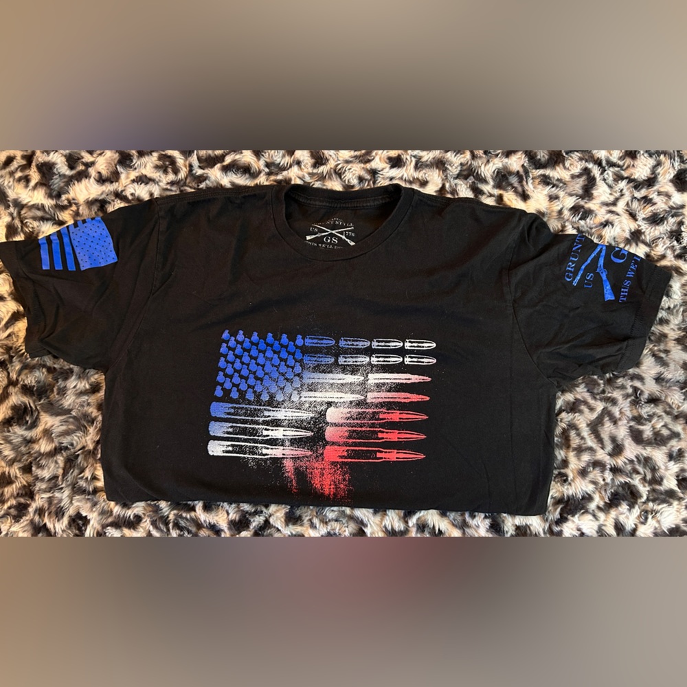 GRUNT STYLE LARGE red white and  blue bullet flag